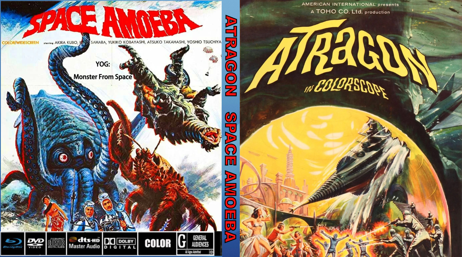 ATRAGON/SPACE AMOEBA  ( Original English Edit - Blu Ray BD-R - Widescreen  )