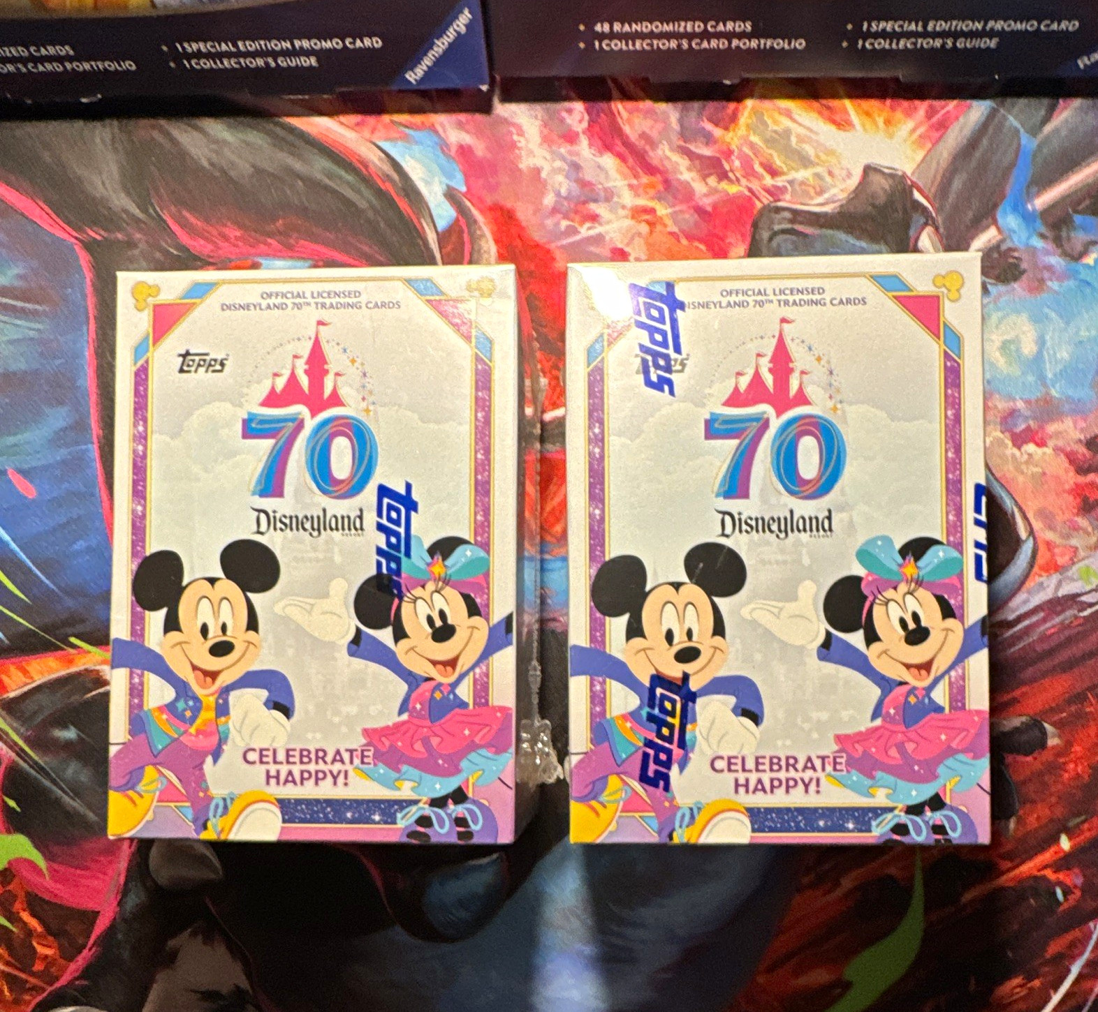 Topps Disneyland 70th 2025 Trading Cards 2 Sealed Boxes 48 Cards + Promo Topps Disneyland 70th 2025 Trading Cards 2 Sealed Boxes 48 Cards + Promo