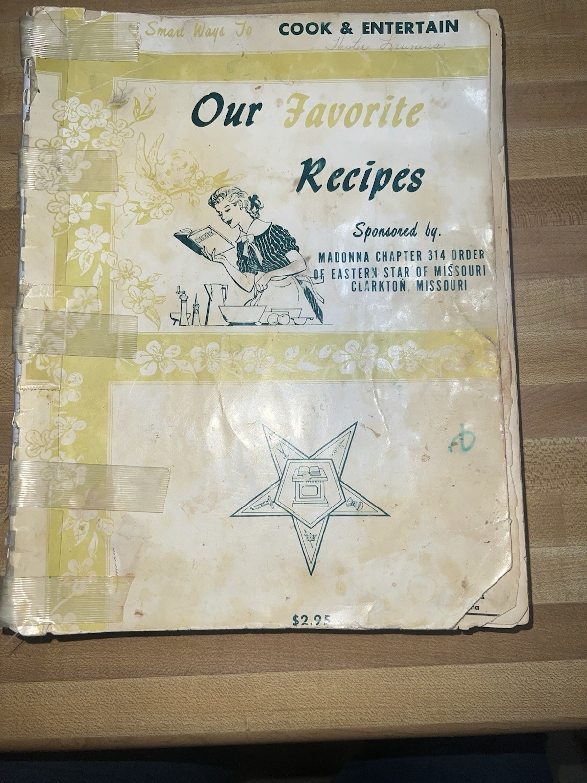 Vintage Eastern Star Madonna Chapter 314 Clarkton Mo Cookbook