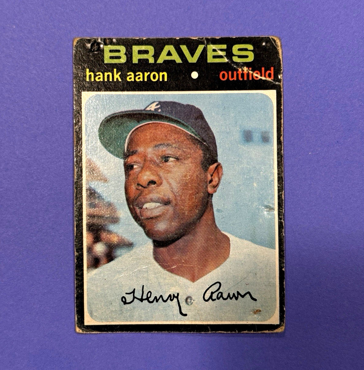 Topps 1971 Topps Hank Aaron #400 Atlanta Braves Base Set Baseball Card