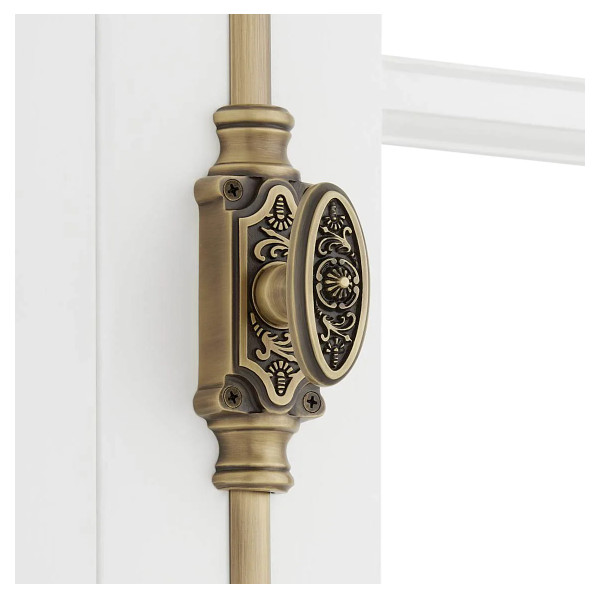 Signature Hardware Helmina Brass Cabinet Cremone Bolt Antique Brass SH553291AB