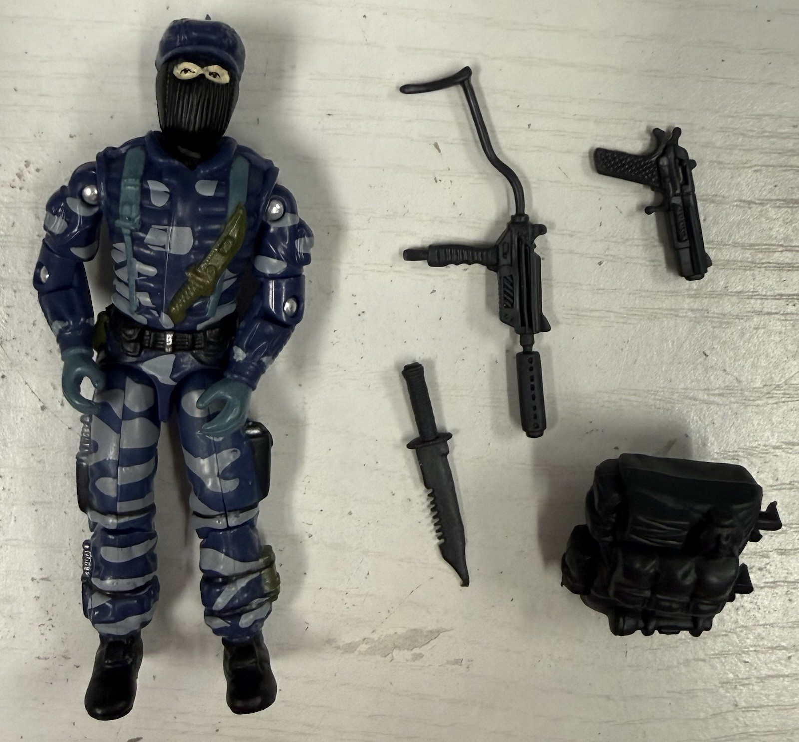 Gi Joe Black Major Custom Shockwave Blue Camo Figure 3.75 O Ring Gi Joe Black Major Custom Shockwave Blue Camo Figure 3.75 O Ring