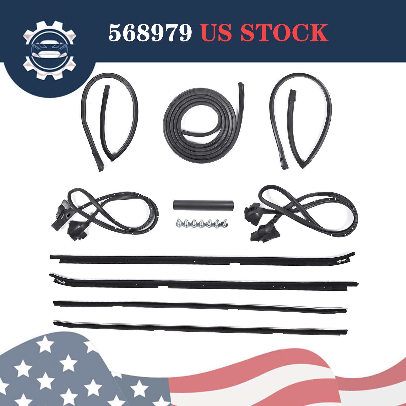 New 9Pcs Weatherstripping Seal Kit for Buick Regal Oldsmobile Cutlass RWD 81-88