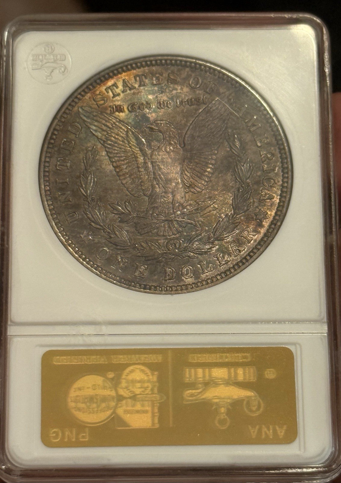 1921 Morgan Silver Dollar ANACS MS64 - Toned - Rare genie Old Soapbox 1921 Morgan Silver Dollar ANACS MS64 - Toned - Rare genie Old Soapbox