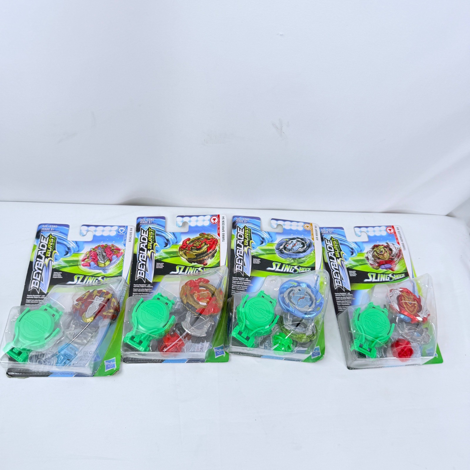 Beyblade Burst Turbo Slingshock Set 4 Xcalius X4 Spryzen S4 Air Knight Achilles Beyblade Burst Turbo Slingshock Set 4 Xcalius X4 Spryzen S4 Air Knight Achilles