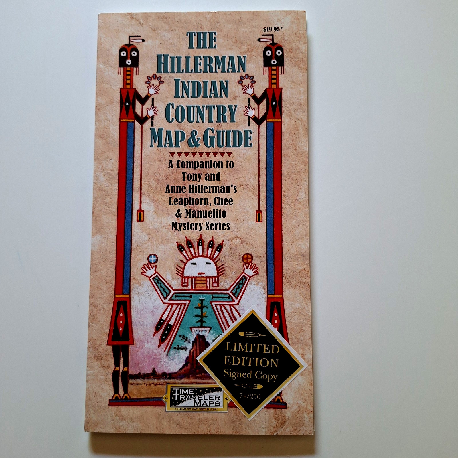 The Tony Hillerman Indian Country Map & Guide Triiple Signed Limited Edition 