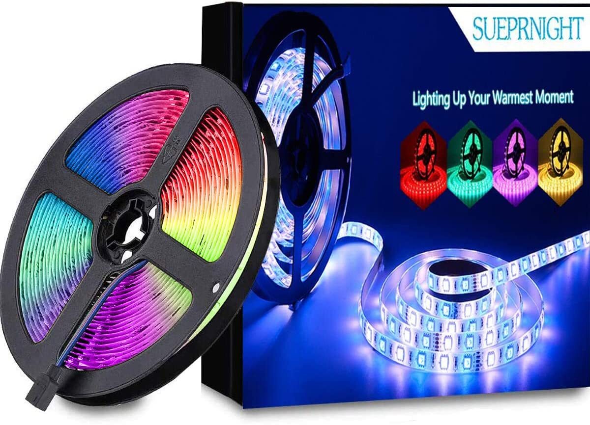 16.4ft RGBW LED Strip Light SMD 5050 Tape Light 300 LEDs for Room Waterproof