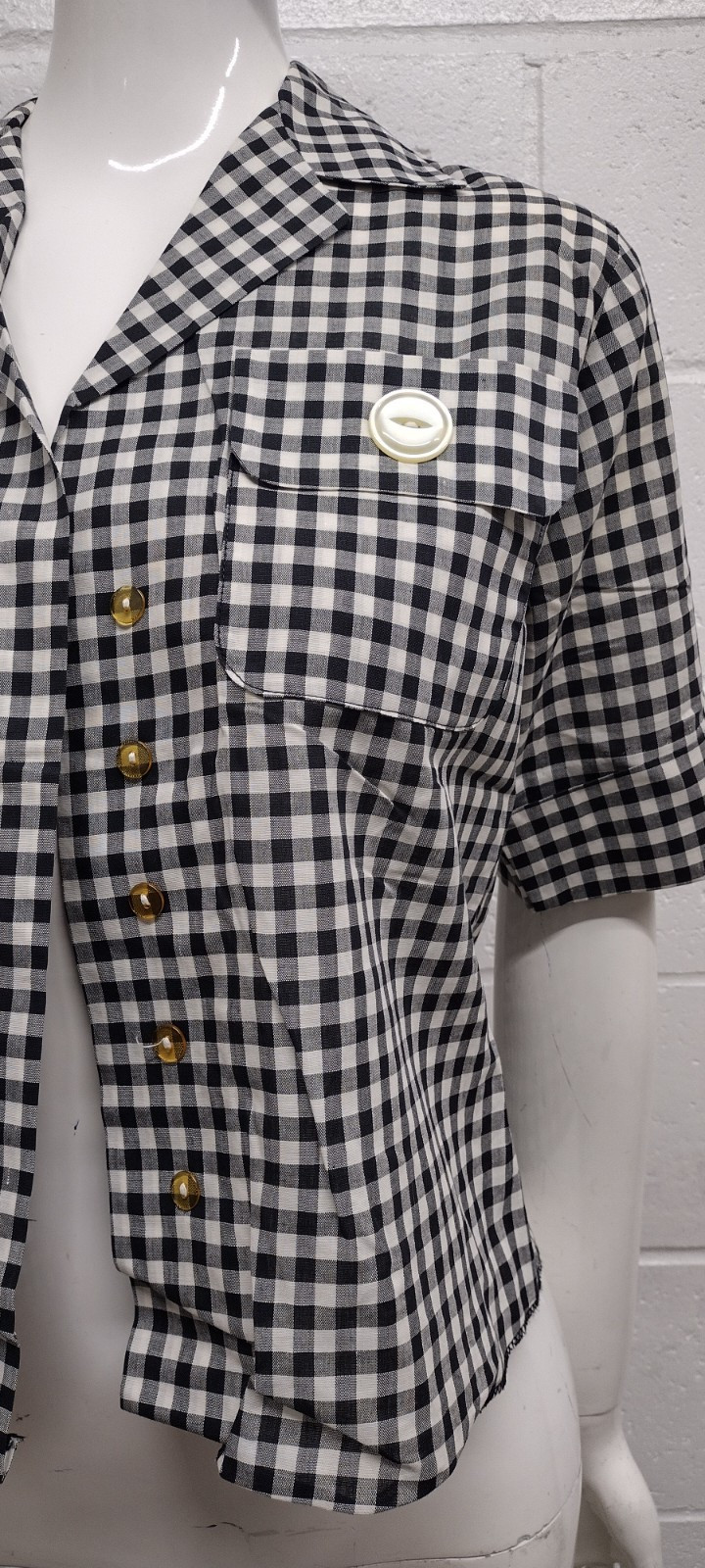 1940s Gingham Shirt S/M BARBARA FIELDS by JOYCE OF CHICAGO Love Lucy 50s 1940s Gingham Shirt S/M BARBARA FIELDS by JOYCE OF CHICAGO Love Lucy 50s