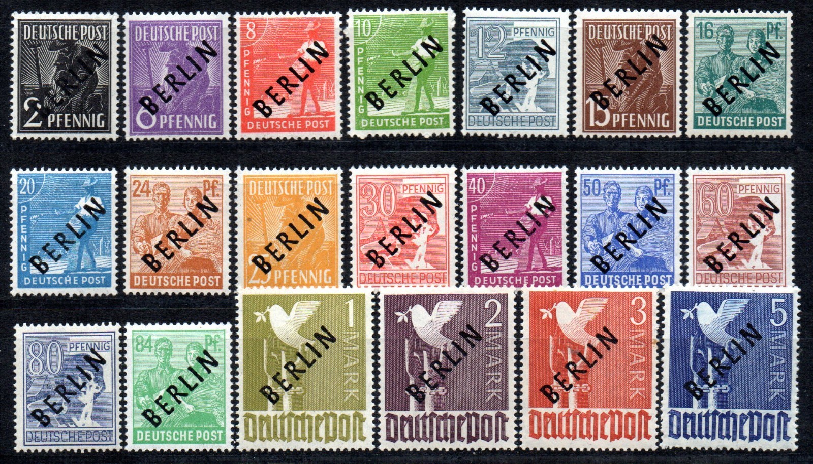 1948-GERMANY- BERLIN Sc.1-20 MNH SIGNED 1948-GERMANY- BERLIN Sc.1-20 MNH SIGNED