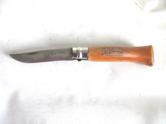 Vintage Opinel  No 7 Twist Lock Pocket Knife Made In France Wood Handle