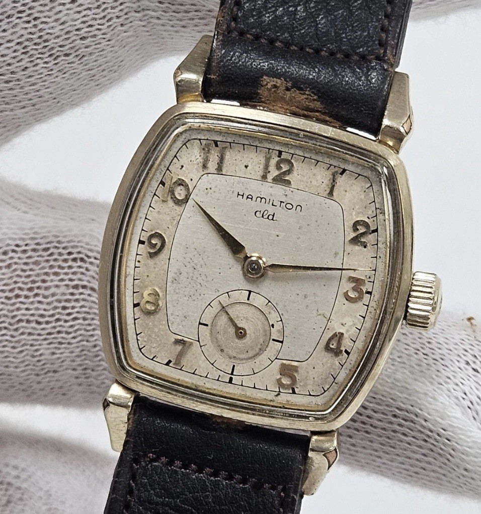 Vintage 1949 Man’s HAMILTON BELDON Two Tone Dial 10k Gold Filled Mechanical Wind Vintage 1949 Man’s HAMILTON BELDON Two Tone Dial 10k Gold Filled Mechanical Wind