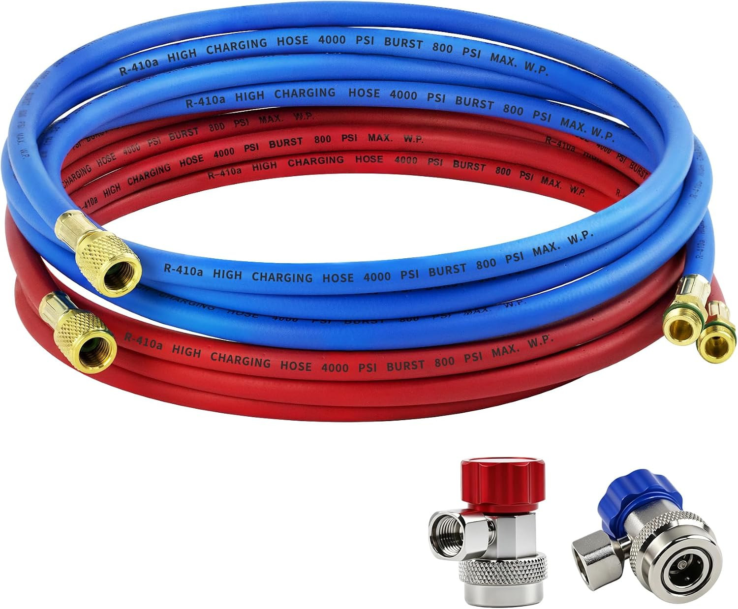 10FT 34722 Hose Set for Robinair HVAC Hose,R134A Manual Replacement Coupler | Re