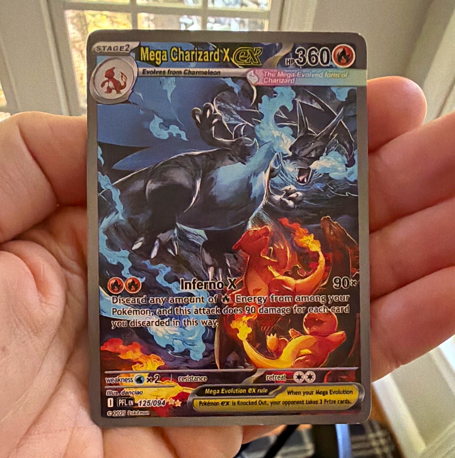 Pokemon Mega Charizard X ex 360 HP Holo ME02 125/094 Special Illus Rare Eng Pokemon Mega Charizard X ex 360 HP Holo ME02 125/094 Special Illus Rare Eng