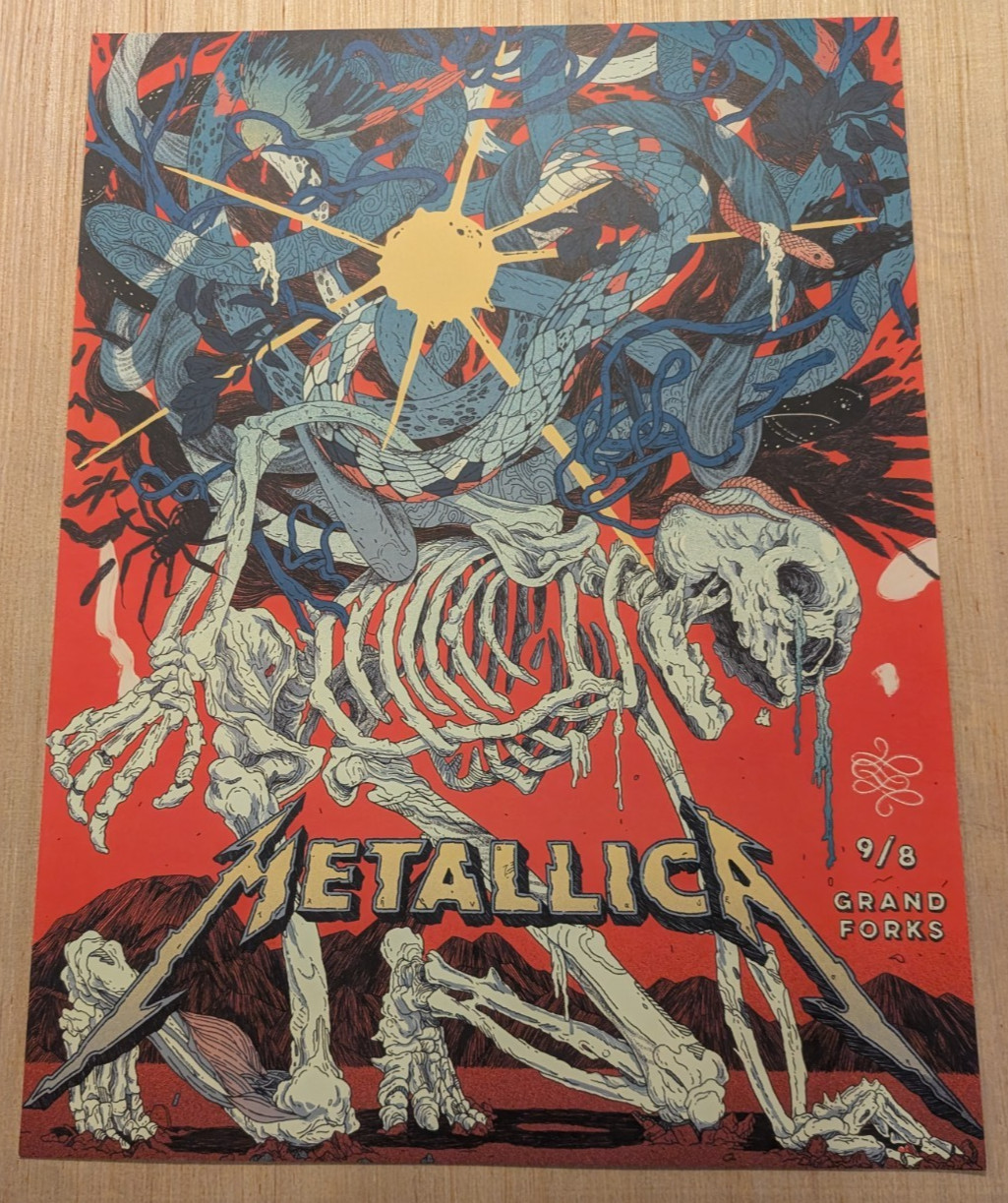 Metallica Grand Forks North Dakota Poster September 2018 24\