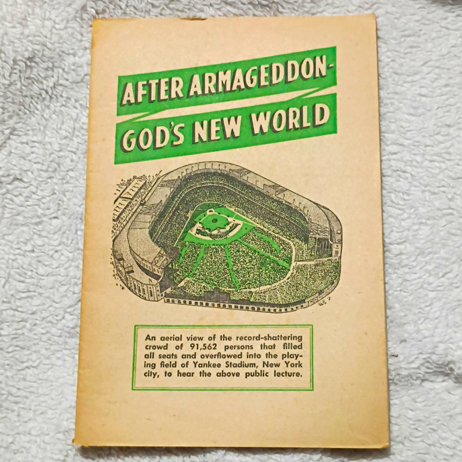 Watch Tower After Armageddon—God’s New World Booklet 1953 Paperback, English Watch Tower After Armageddon—God’s New World Booklet 1953 Paperback, English
