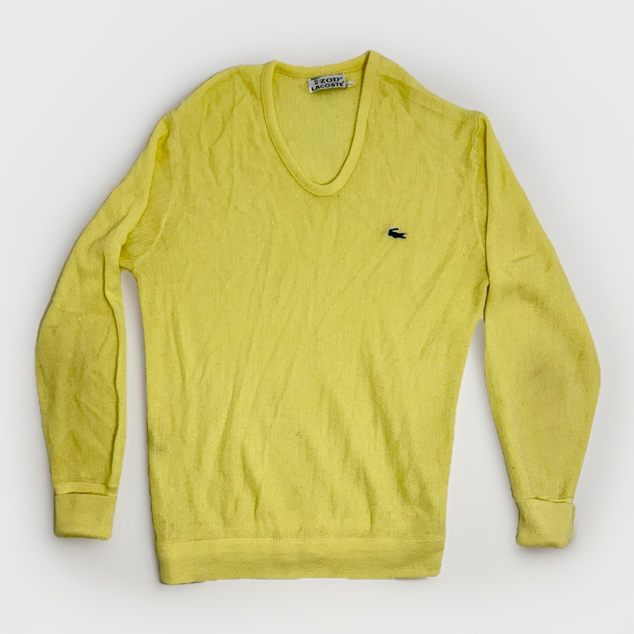 Vintage 60s Izod Lacoste Sweater Men’s Medium Yellow Orlon Acrylic Pullover Vintage 60s Izod Lacoste Sweater Men’s Medium Yellow Orlon Acrylic Pullover