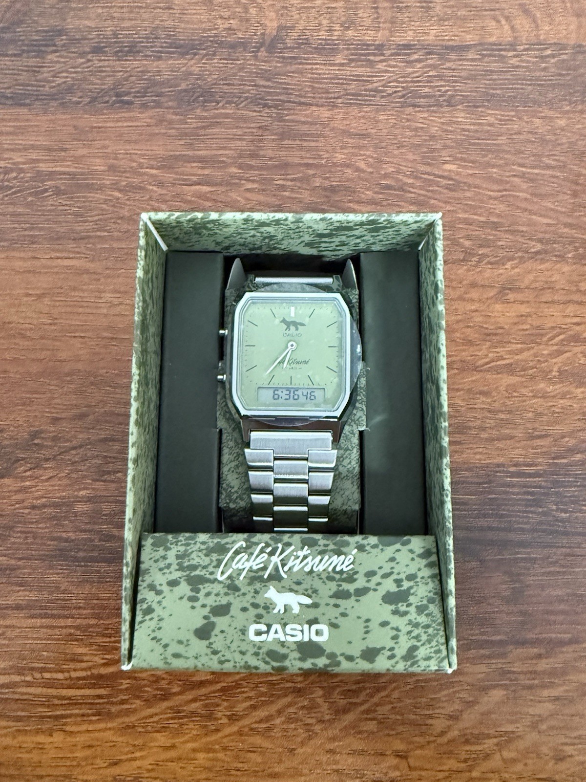 Casio x Cafe Kitsune Matcha Green Dial AQ-230ECK-3A Collaboration Watch NEW Casio x Cafe Kitsune Matcha Green Dial AQ-230ECK-3A Collaboration Watch NEW