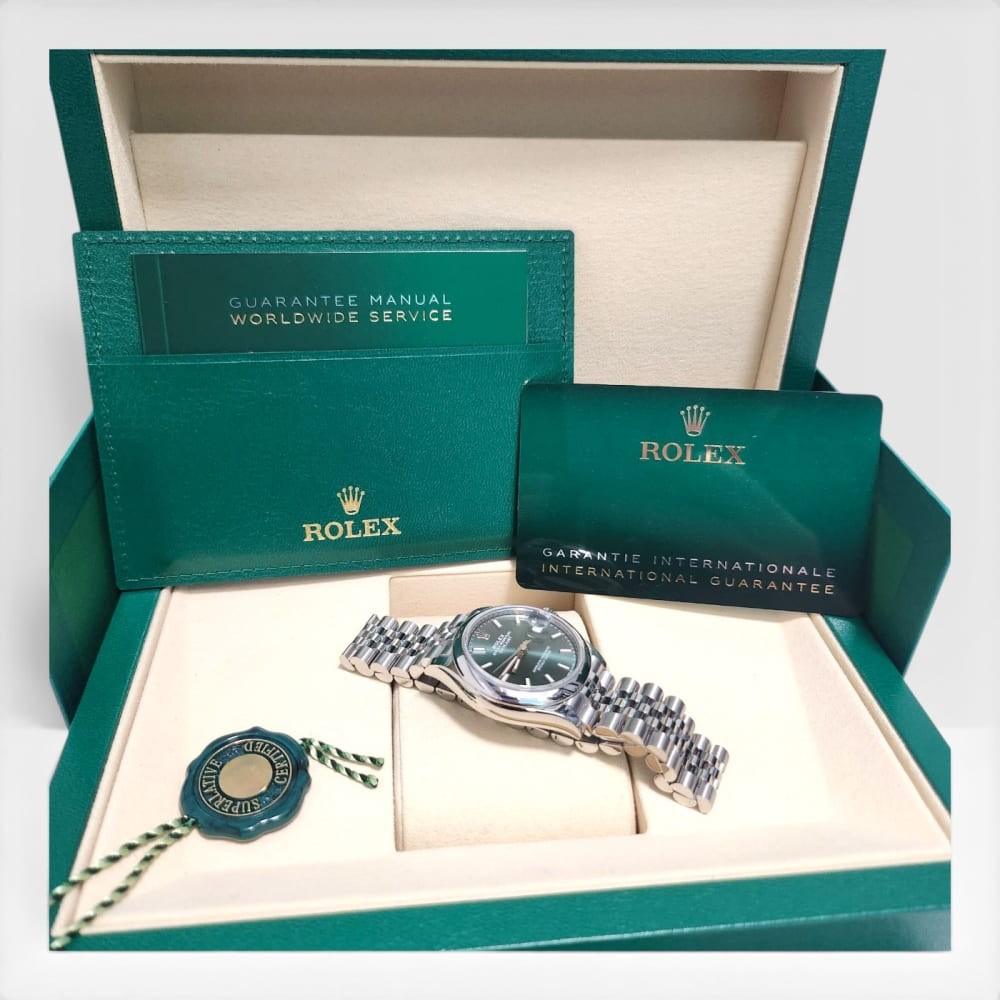 NEW 2026 Rolex Datejust 31 mm Green Dial Jubilee Steel Watch 278240 Full Set