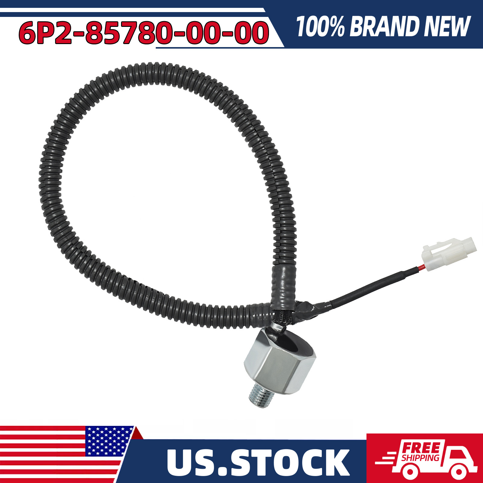 Knock Sensor OEM 6P2-85780-00-00 for Yamaha Outboard Waverunner E1T58471 225HP