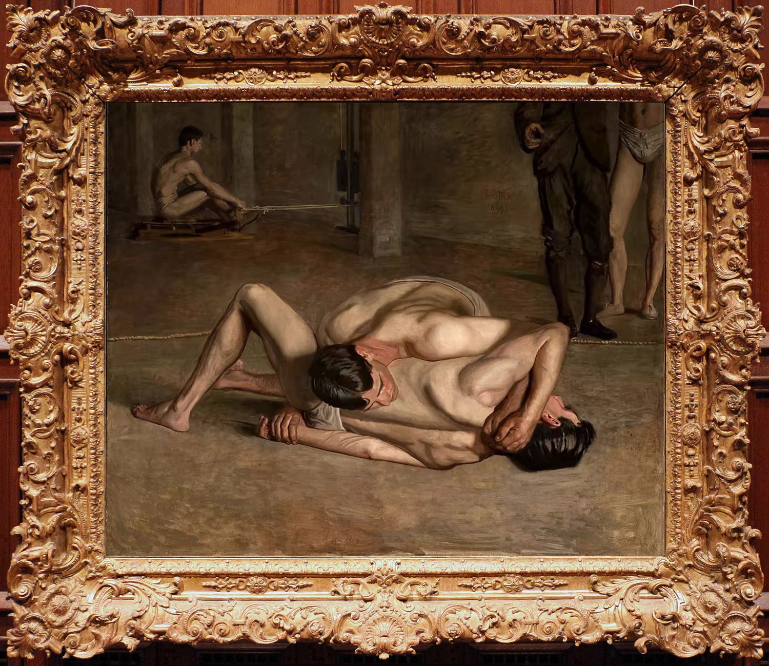 Hand painted Old Master-Art Antique Oil Painting male nude men on Canvas 20x24\ Hand painted Old Master-Art Antique Oil Painting male nude men on Canvas 20x24\