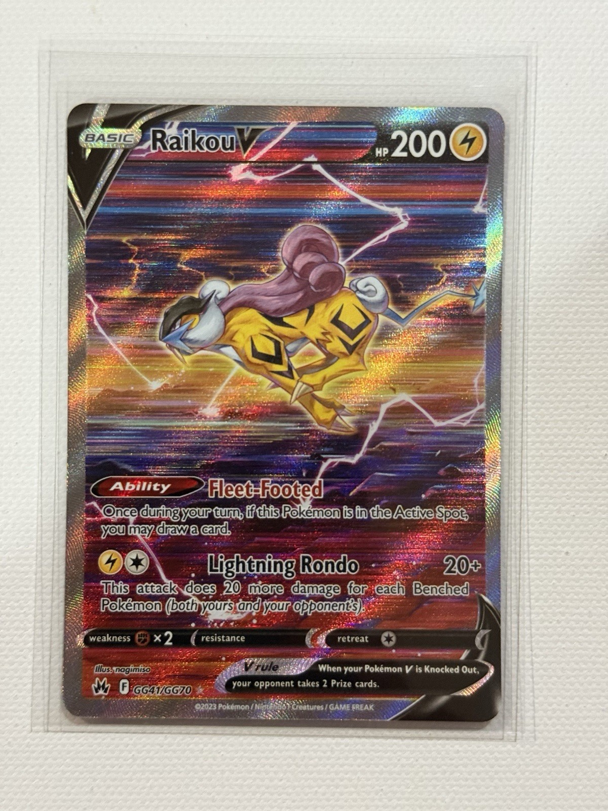 The Pokémon Company Raikou V GG41/GG70 Crown Zenith Galarian Gallery UR Holo 2