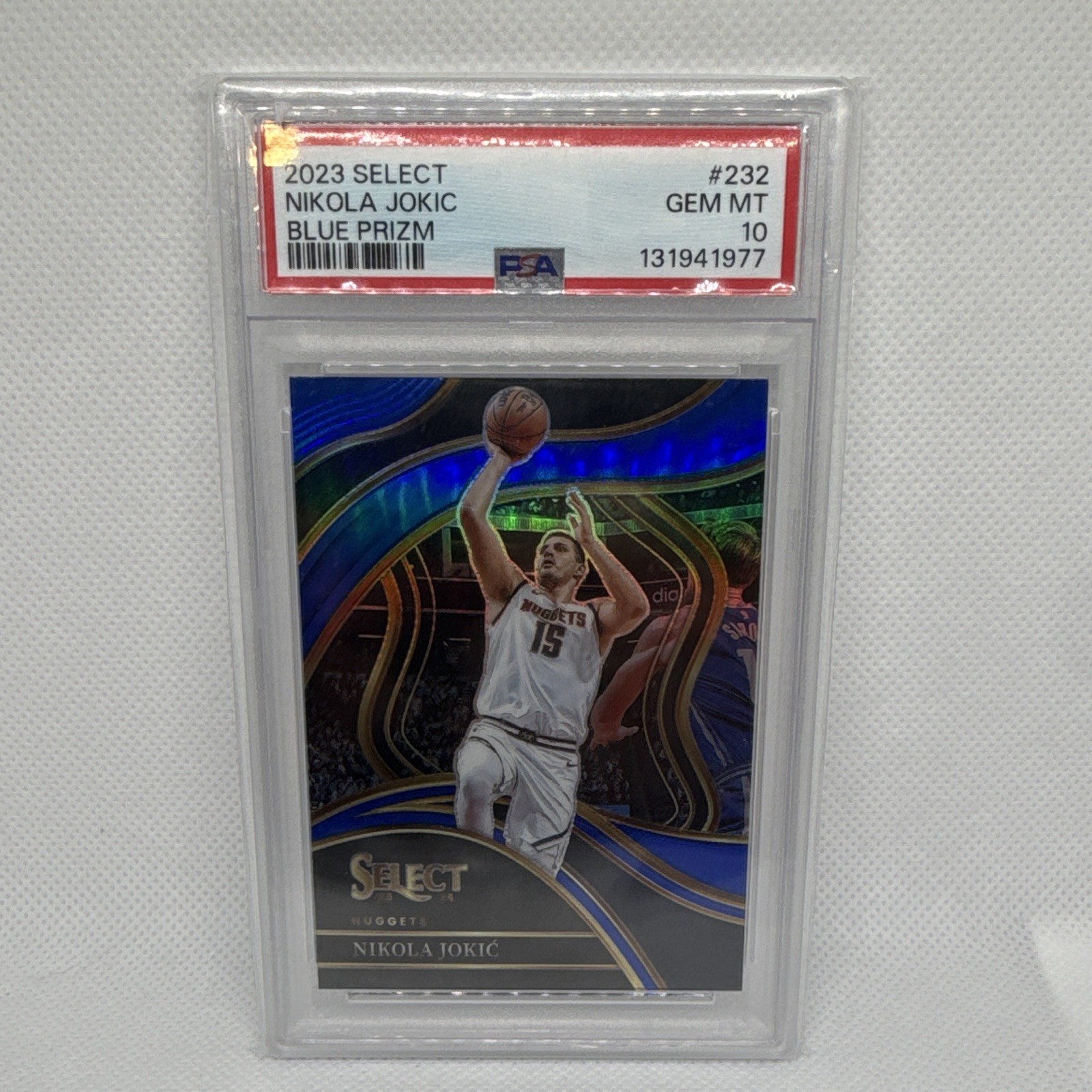 2023-24 Nikola Jokić Panini Blue Prizm #232 PSA 10 2023-24 Nikola Jokić Panini Blue Prizm #232 PSA 10