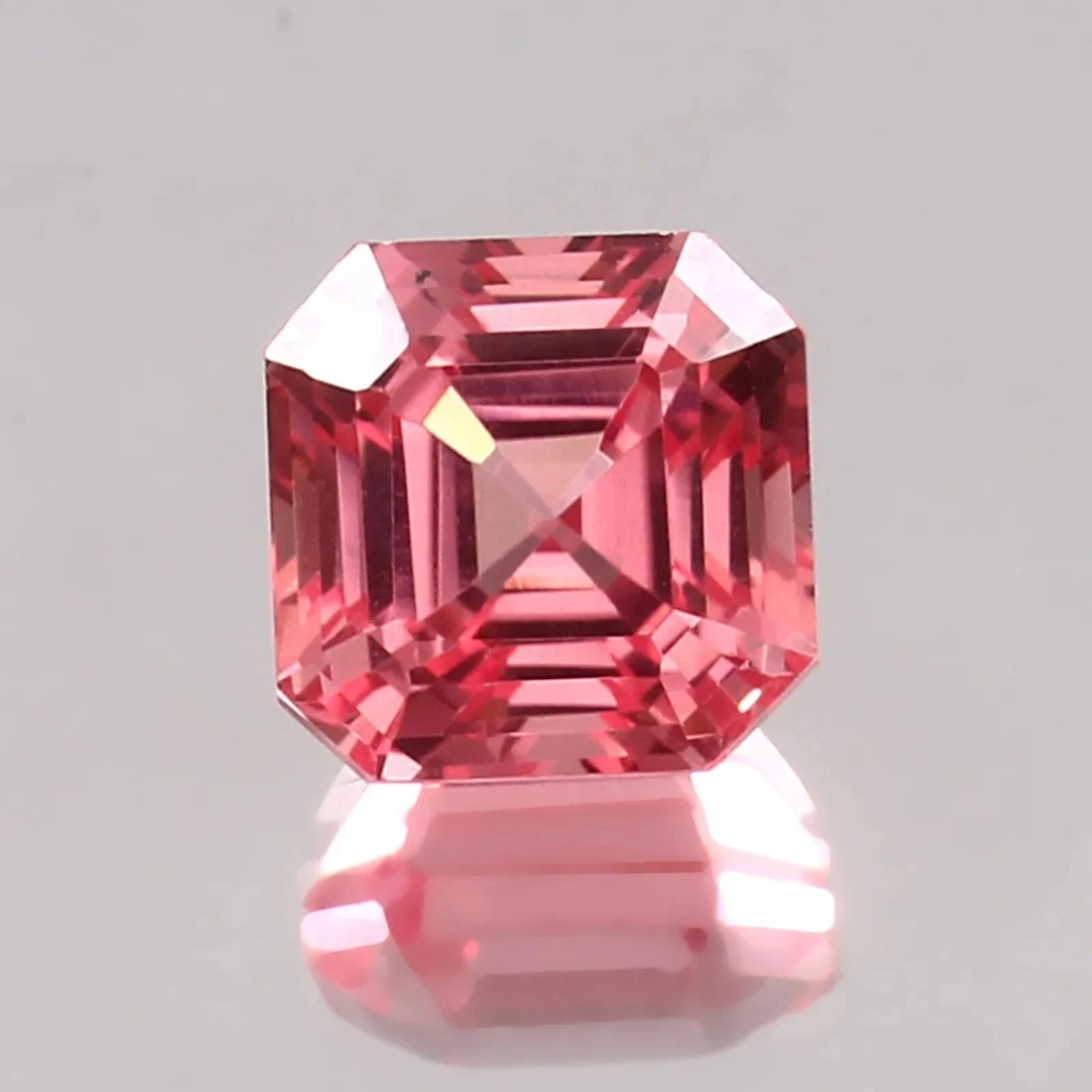 Natural Flawless Ceylon AA+ Padparadscha Sapphire Asscher Loose Gemstone 9x9 MM