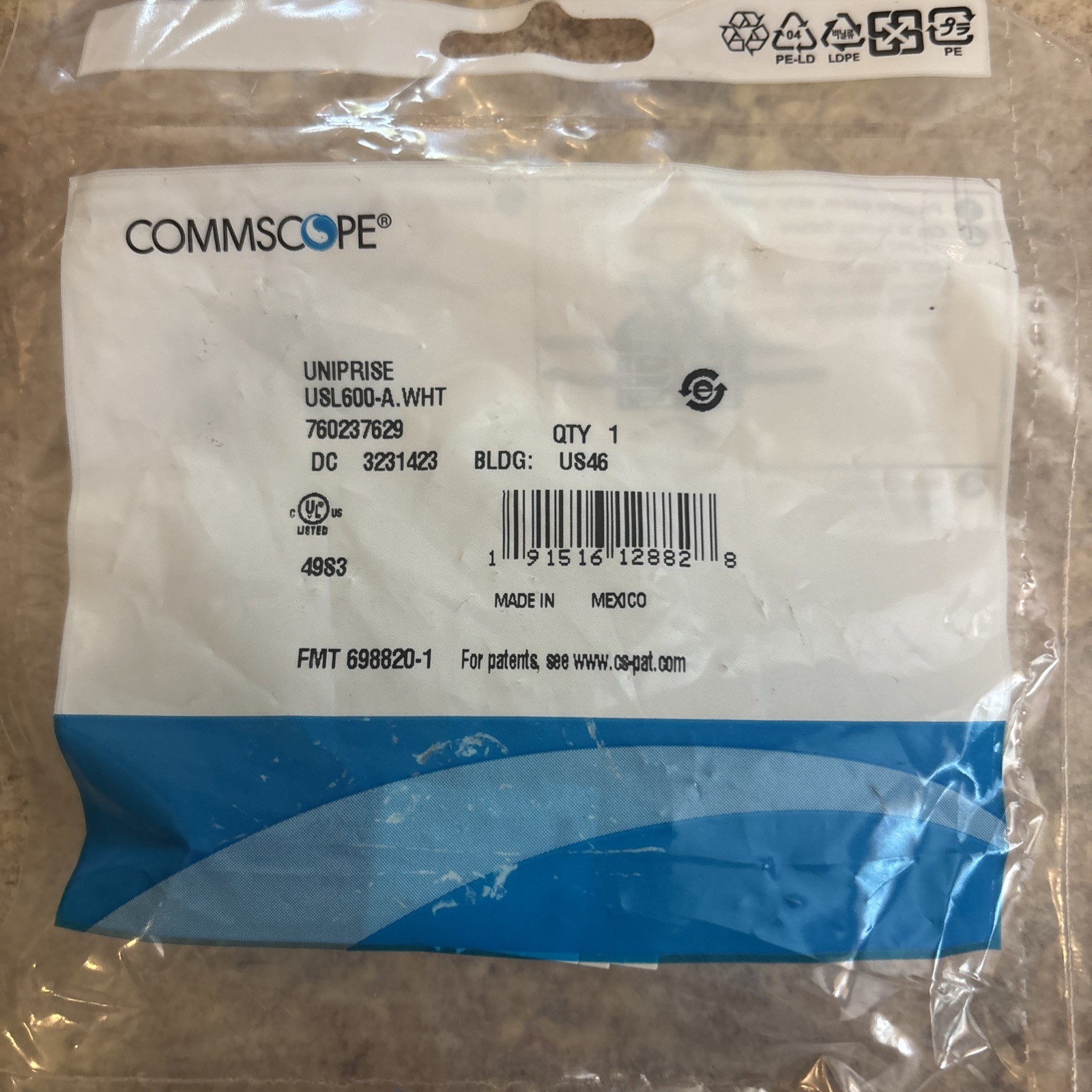 lot of 12 Commscope USL600-A-WHT/ 760237629 Cat6 Uniprise USL Modular Rj45 Jack lot of 12 Commscope USL600-A-WHT/ 760237629 Cat6 Uniprise USL Modular Rj45 Jack