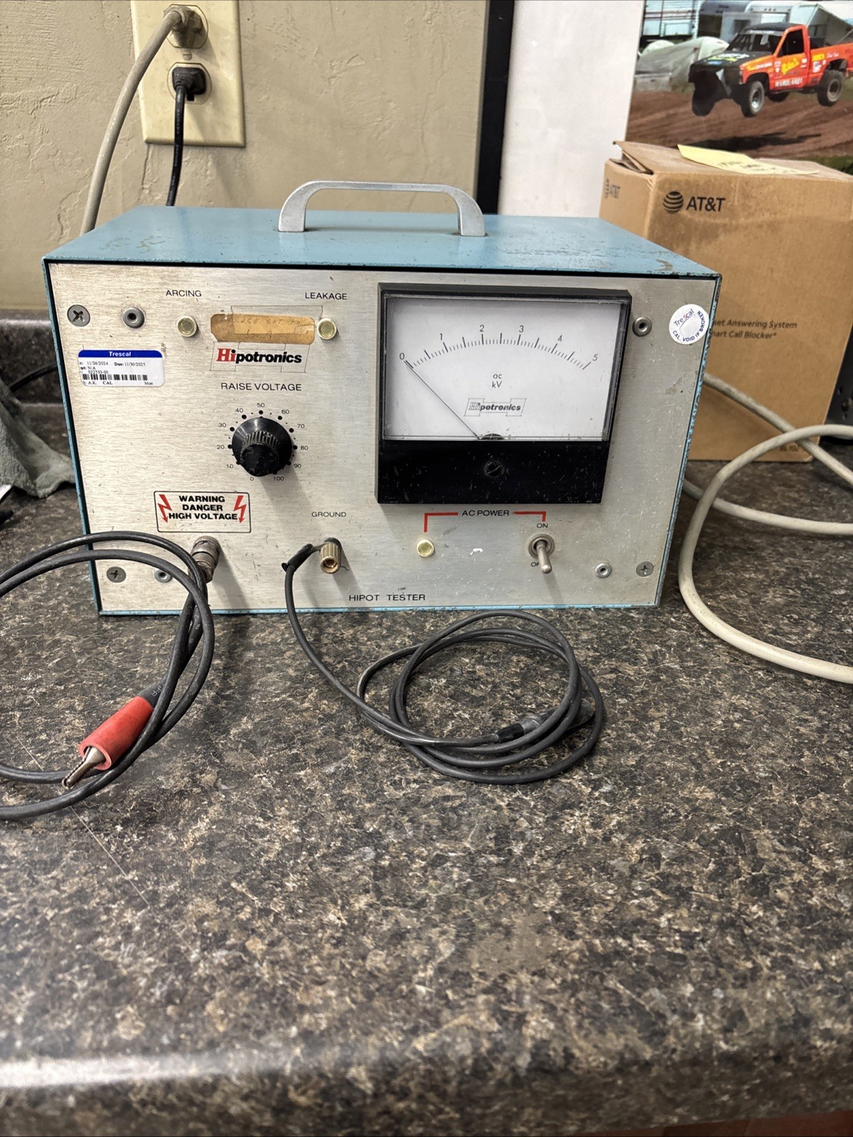 Hipotronics HDA5 Portable DC Hipot Tester Analog Laboratory Unit Excellent Hipotronics HDA5 Portable DC Hipot Tester Analog Laboratory Unit Excellent