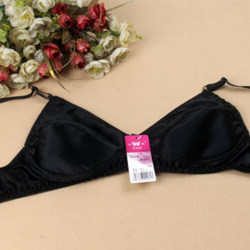 Womens Summer Thin Bra 100% Silk 34B 36B 38B 40B 42B 44B White Black Sleep Bra