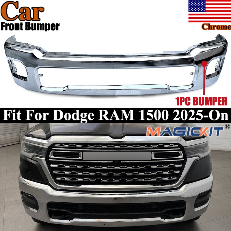 Fits For Dodge AM 1500 2025-26 NEW Chrome Steel Front Lower Bumper Cover Replace Fits For Dodge AM 1500 2025-26 NEW Chrome Steel Front Lower Bumper Cover Replace