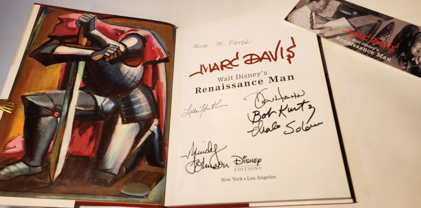 2014 DISNEY\'S MARC DAVIS \'RENAISSANCE MAN\' SIGNED 1ST ED FINE COPY \'9 OLD MEN\'