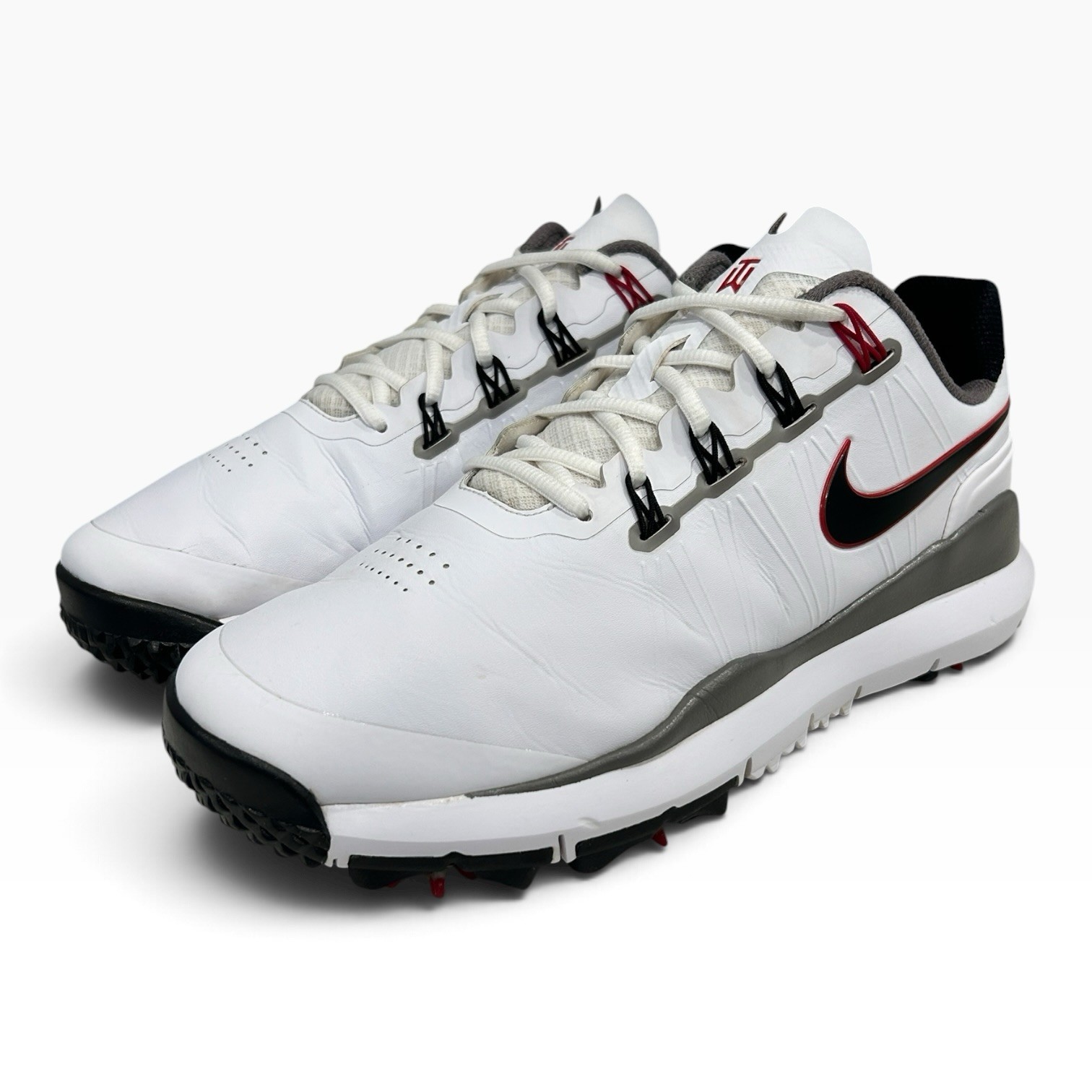 NIKE Tiger Woods TW14 Golf Shoes White/Red/Blue Men’s Size 9.5 Wide 605390-100