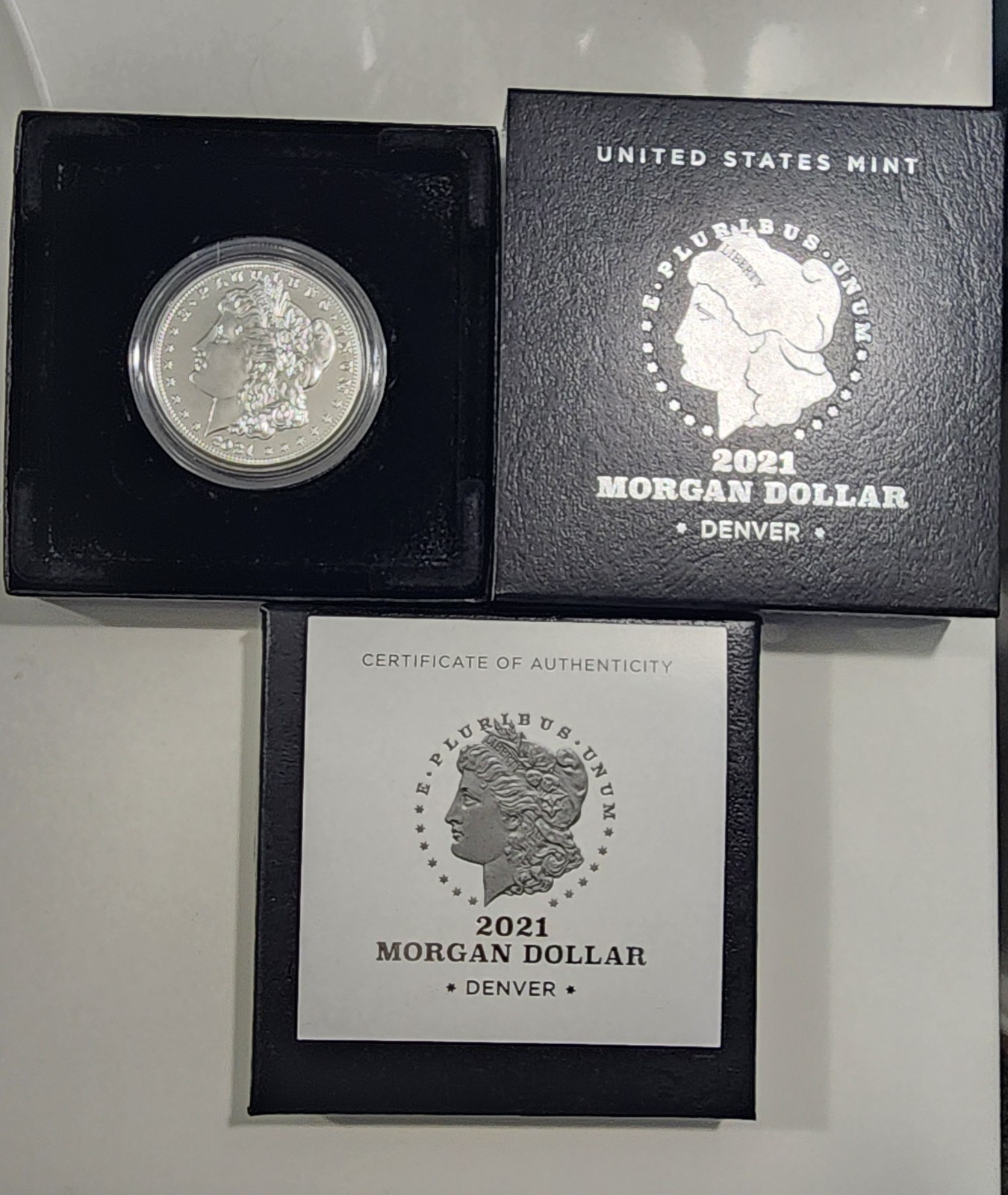 2021 D Morgan Silver Dollar OGP Box COA Denver Mint 21XF Uncirculated