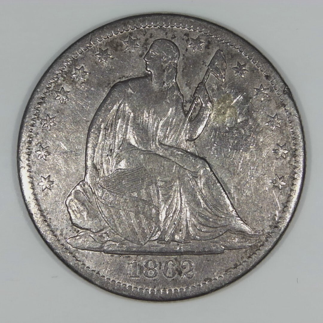 1862-S Seated Liberty Half Dollar 50c Better Grade VF+ d117