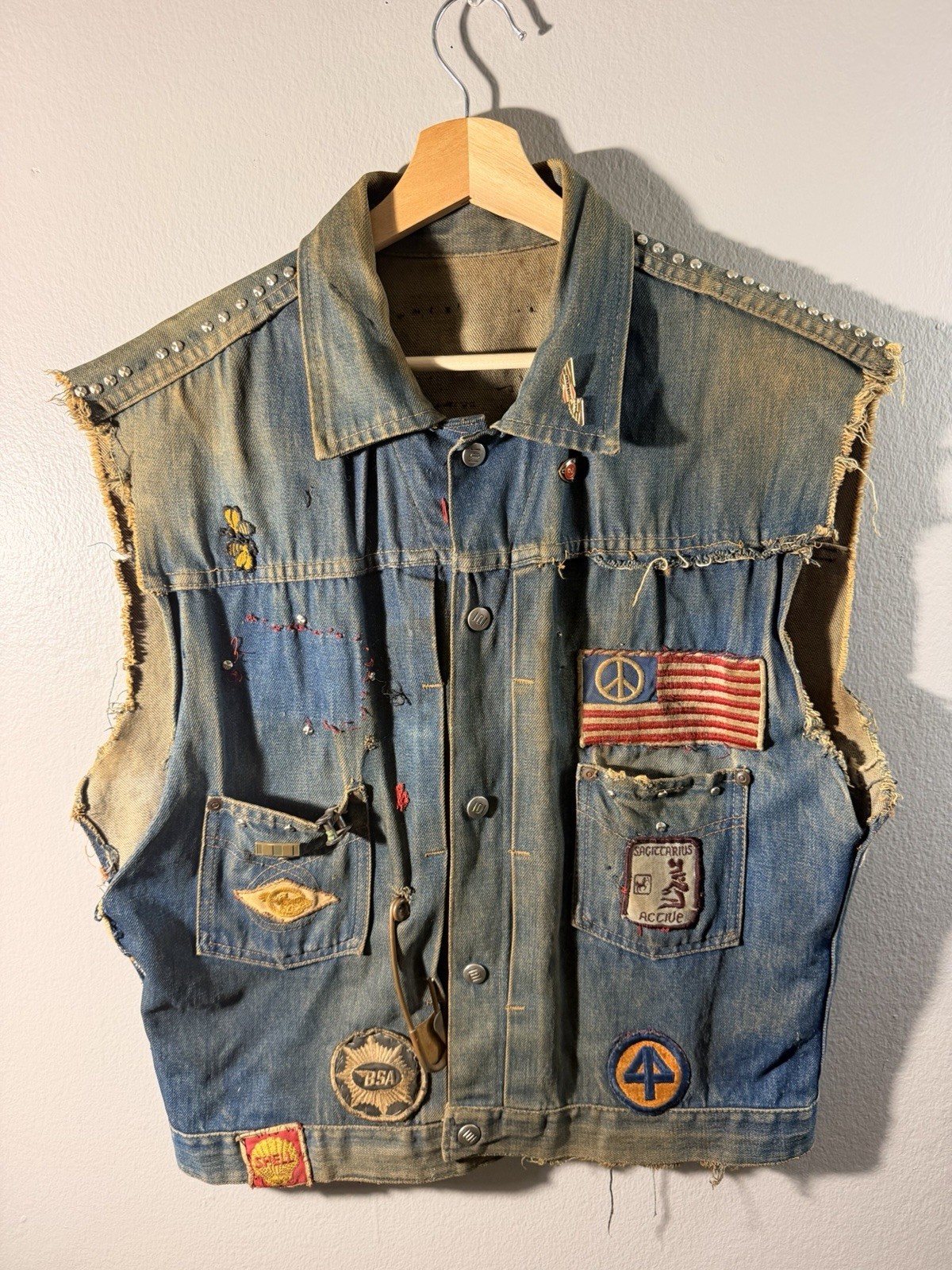 TRUE VINTAGE 50s 60s Montgomery Ward 101 Denim Rider Vest Size 40