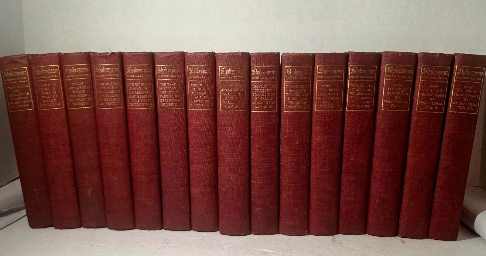 1904 Antique Personal Shakespeare Complete 15 Vol Set Doubleday Esther Wood 1904 Antique Personal Shakespeare Complete 15 Vol Set Doubleday Esther Wood