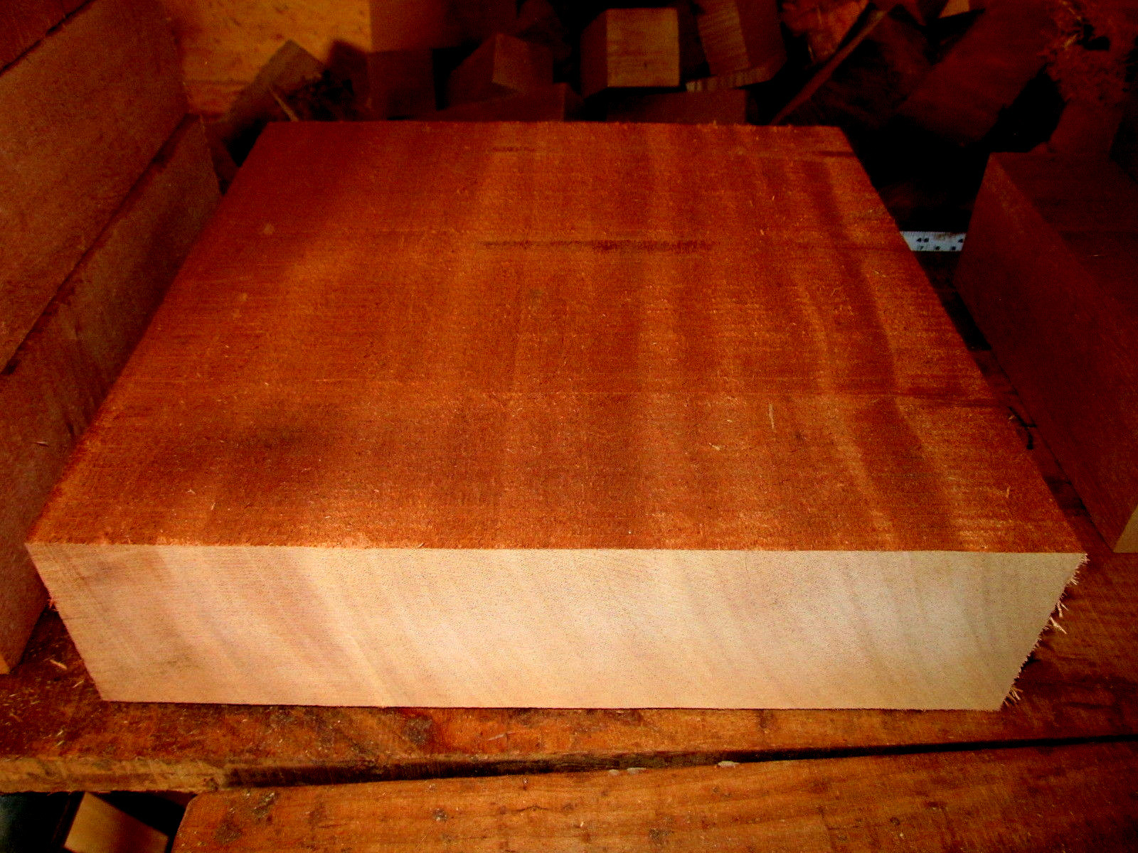 BEAUTIFUL KILN DRIED AFRICAN MAHOGANY BOWL BLANK LATHE LUMBER CARVE 8 x 8 x 4\