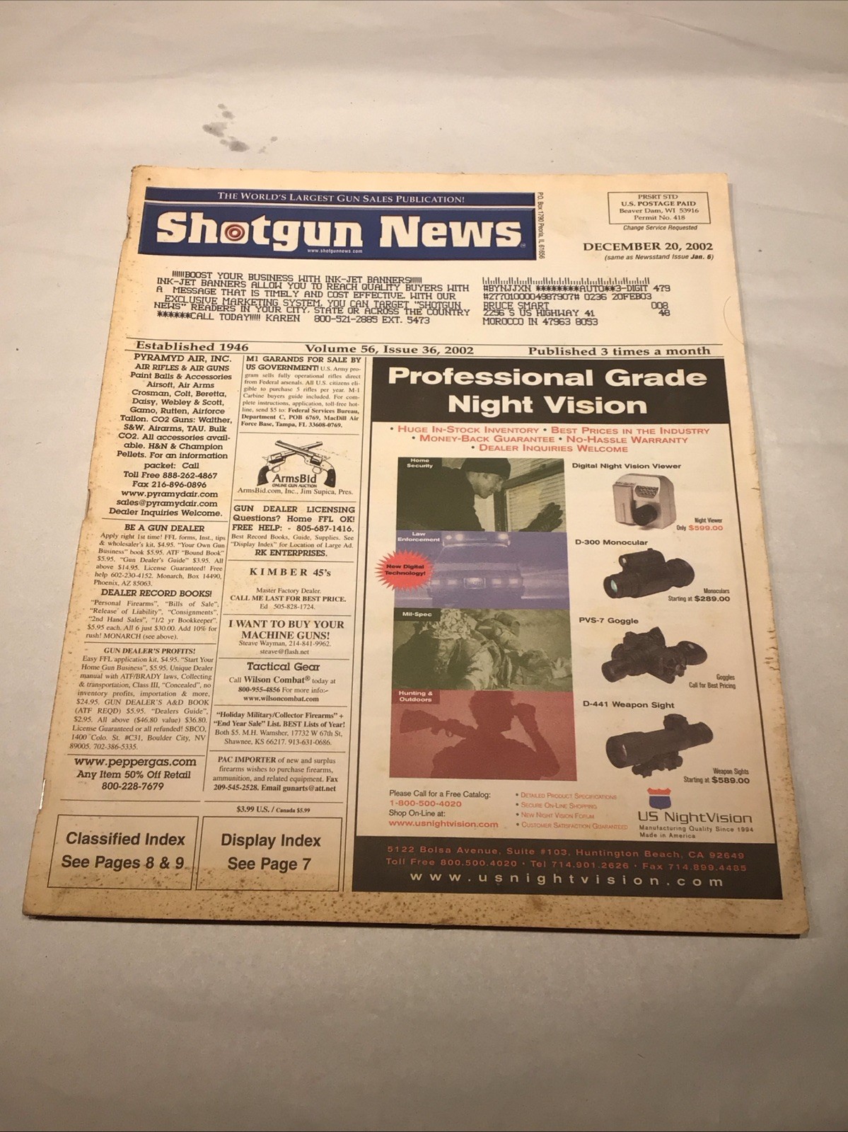 Shotgun News Magazine December 20, 2002 Shotgun News Magazine December 20, 2002