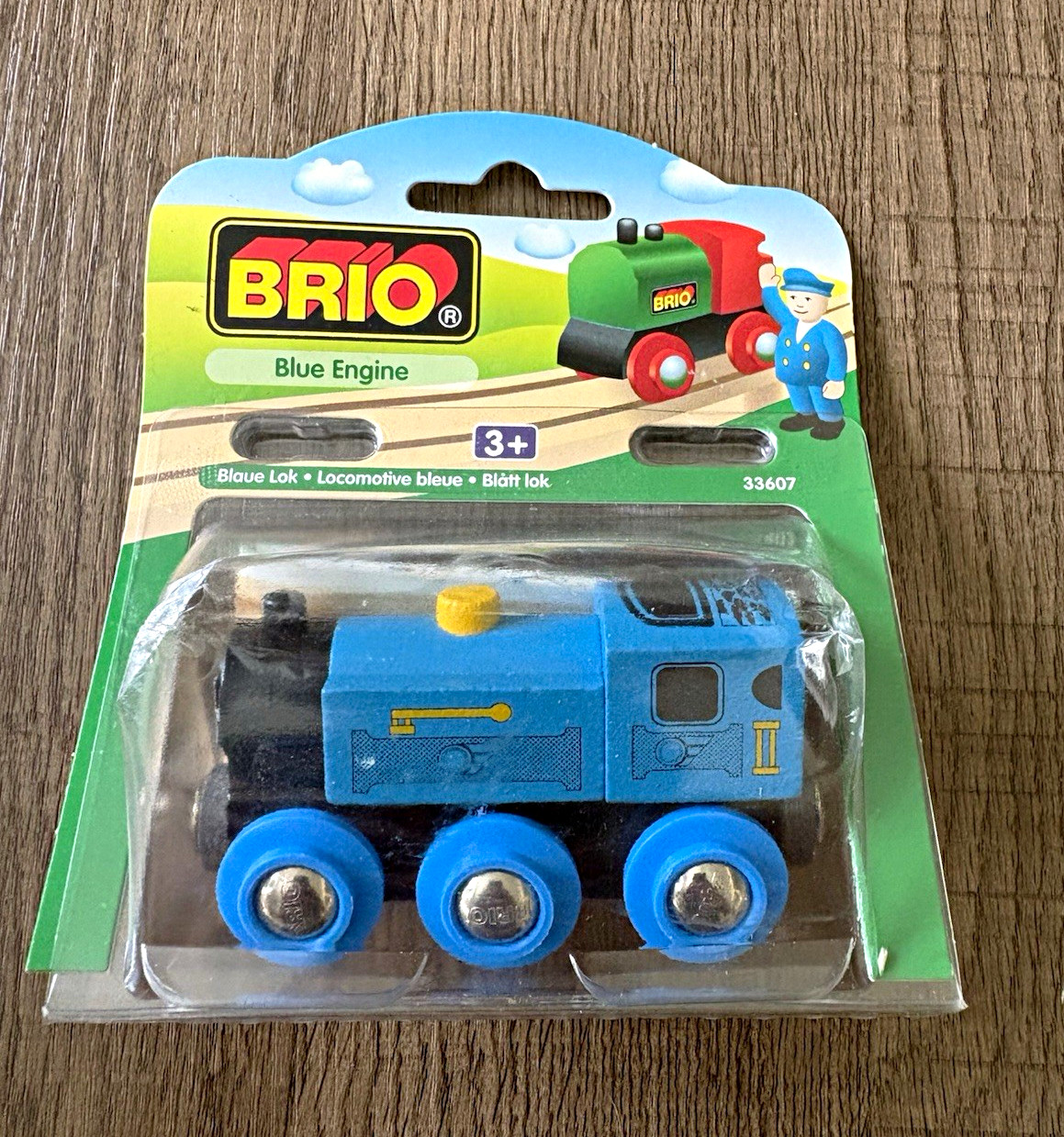 BRIO Blue Engine Wooden Train Locomotive 33607 Vintage 2001 Made in Sweden BRIO Blue Engine Wooden Train Locomotive 33607 Vintage 2001 Made in Sweden
