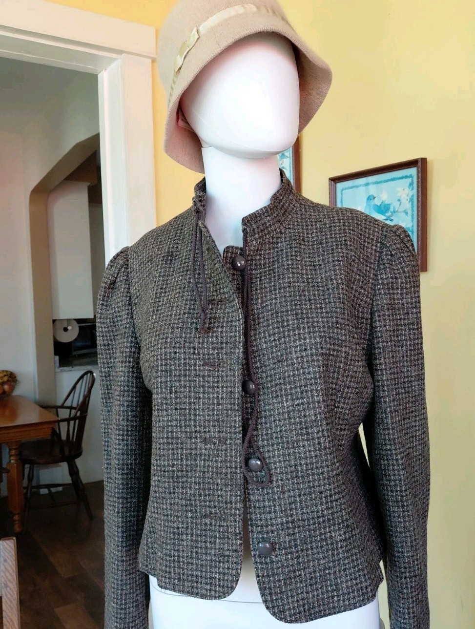 VTG Harris Tweed Blazer Womens M Wool Herringbone Jacket USA Tailored Old Money VTG Harris Tweed Blazer Womens M Wool Herringbone Jacket USA Tailored Old Money