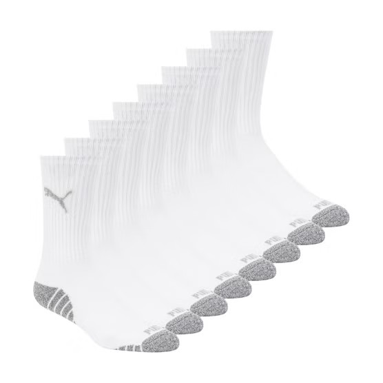 PUMA Men\'s Crew Sock, 8-pair PUMA Men\'s Crew Sock, 8-pair