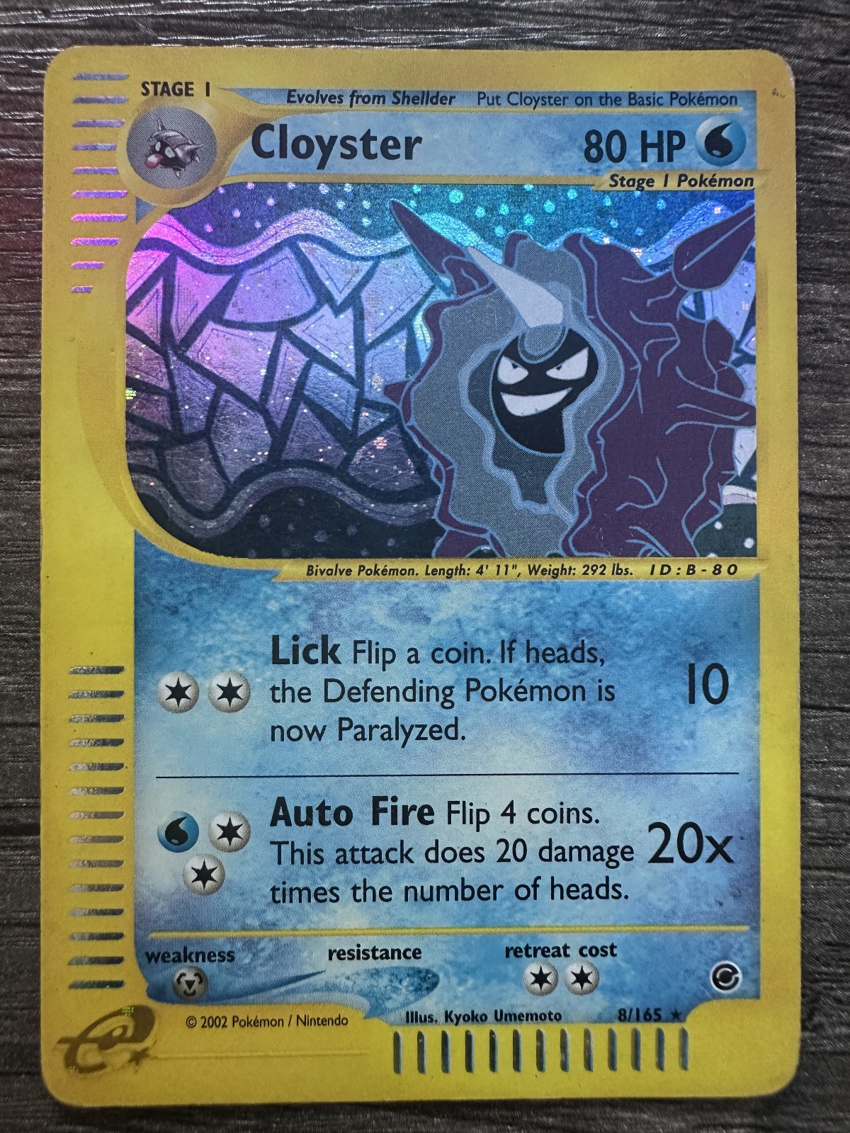 Cloyster 008/165 Expedition Base Set Holo MP Cloyster 008/165 Expedition Base Set Holo MP
