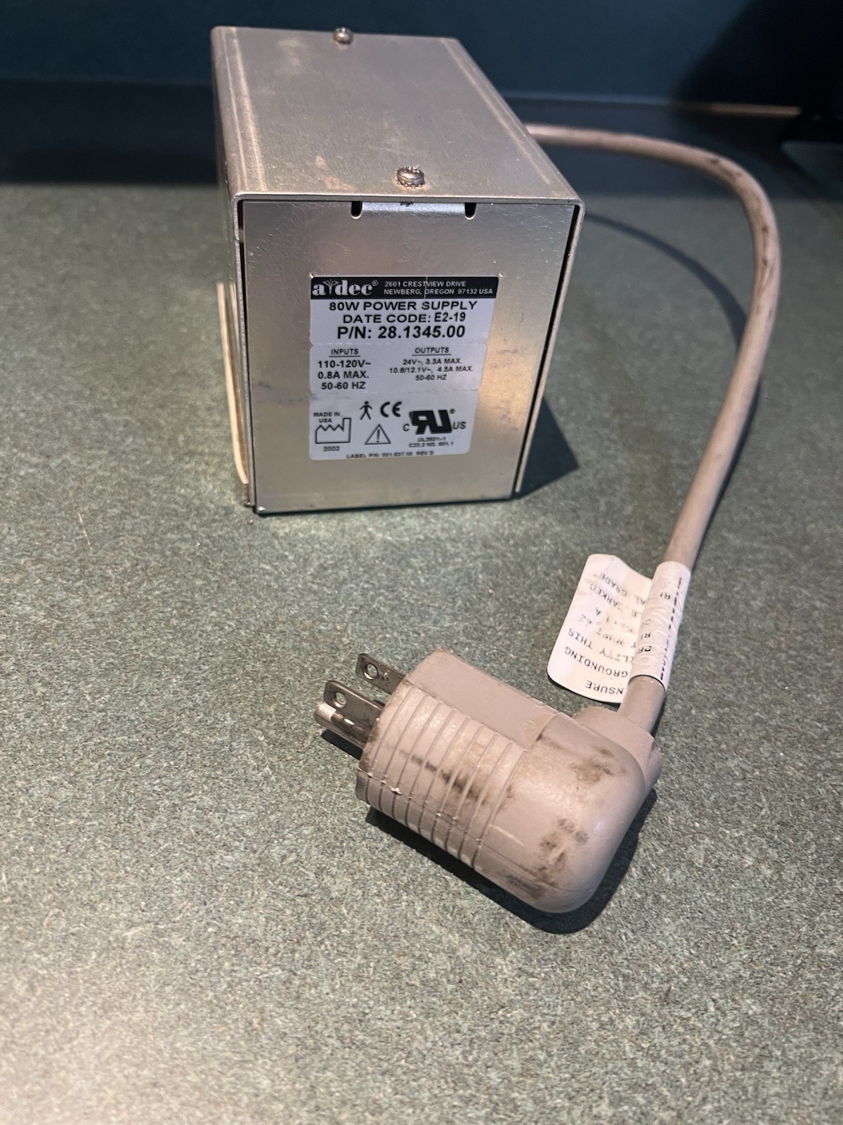 Adec 80 Watt Power Supply PN 28.1345.00 Adec 80 Watt Power Supply PN 28.1345.00