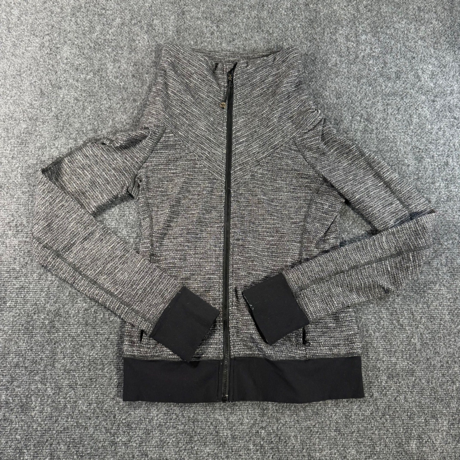 Lululemon Athletica Be Present Jacket Full Zip Space Dye Funnel Neck