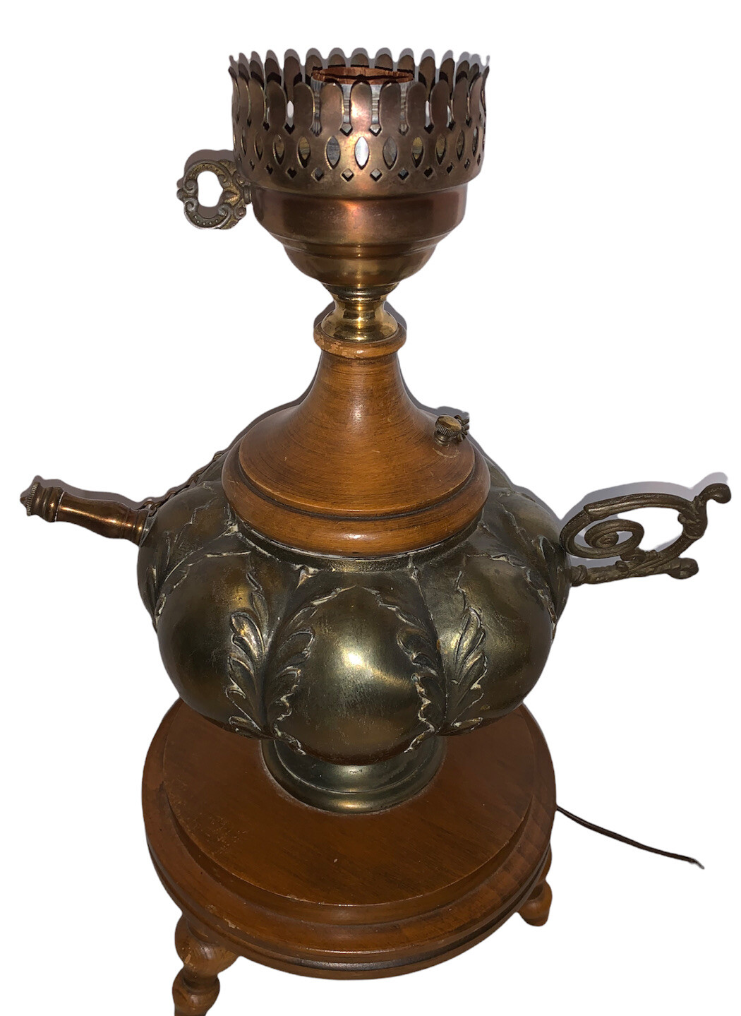 Antique Russian Large Tea Samovar Imperial Period 1903 Made Into Table Lamp Antique Russian Large Tea Samovar Imperial Period 1903 Made Into Table Lamp