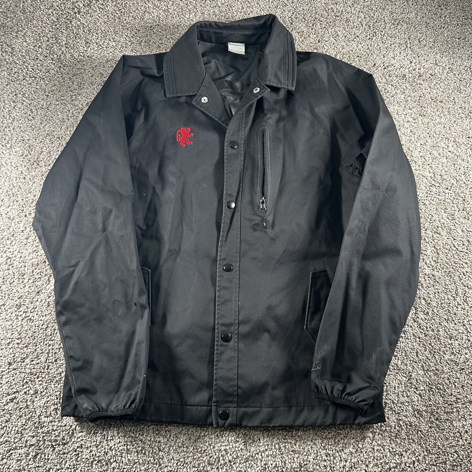 Vintage Lebron James Nike Jacket Mens Large Black Virescit Vulnere Virtus Y2K