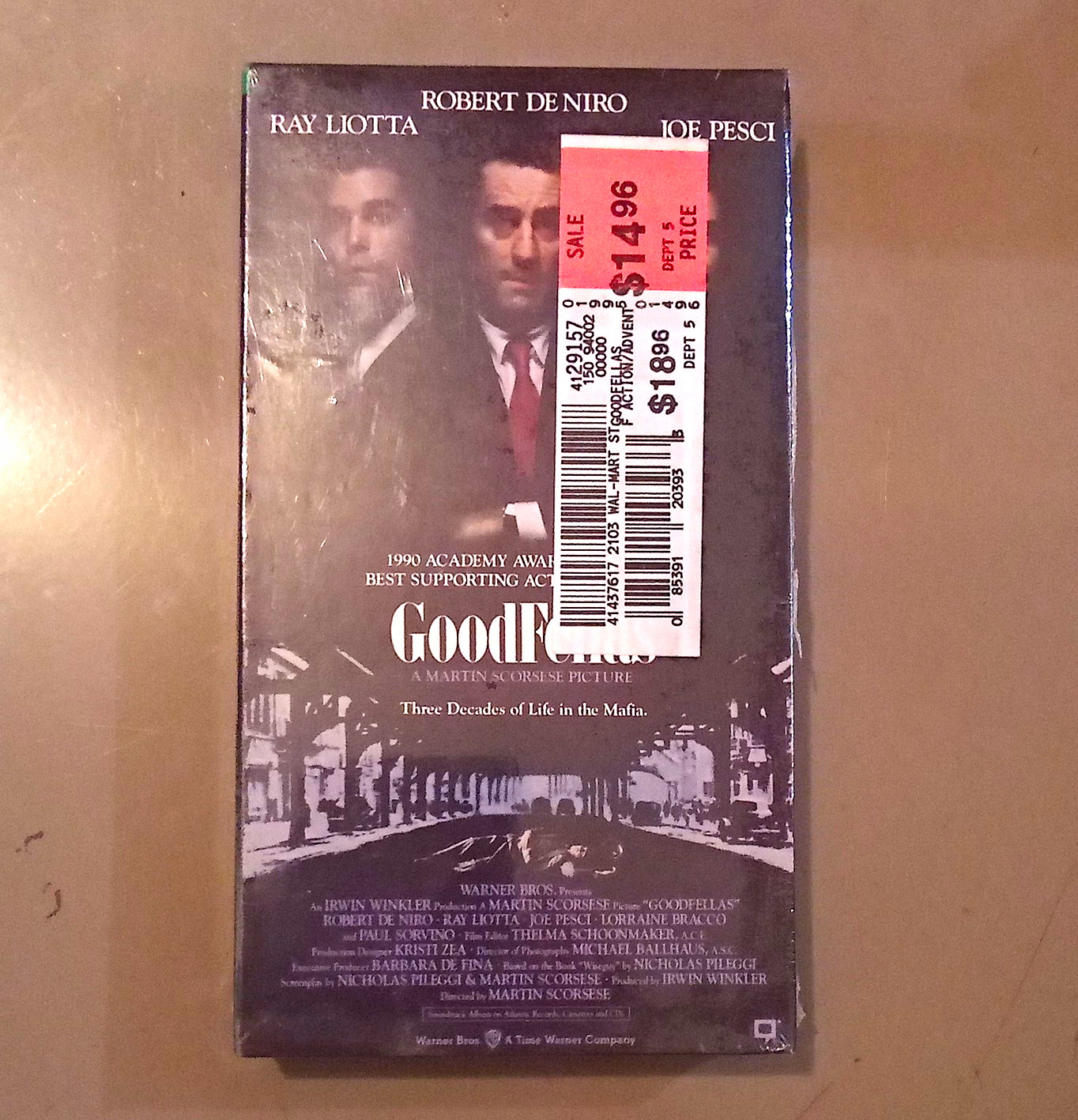 Warner Bros. GoodFellas VHS NTSC Hi-Fi R 1990 Scorsese De Niro CC Rental Warner Bros. GoodFellas VHS NTSC Hi-Fi R 1990 Scorsese De Niro CC Rental