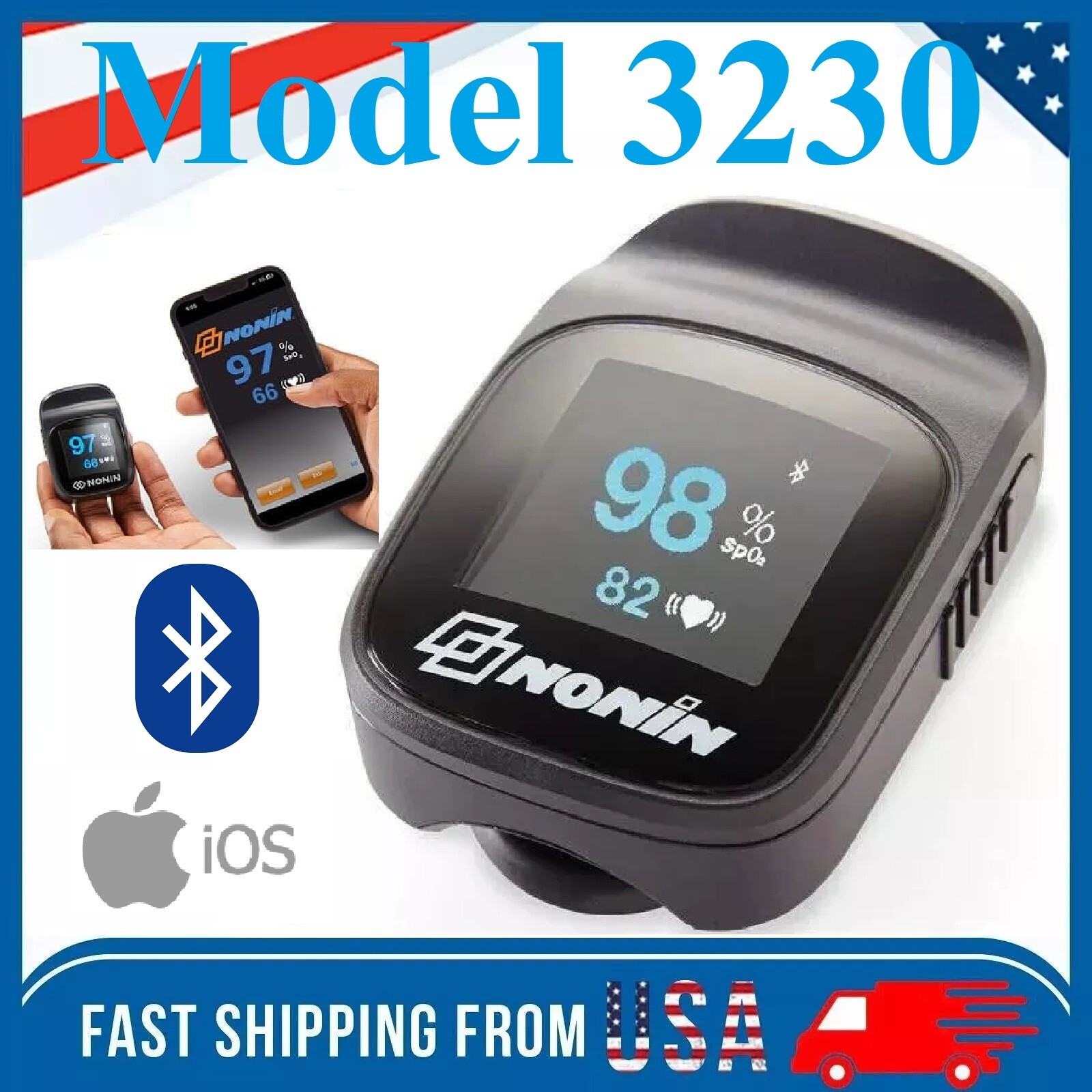 4 Pcs 02 SpO2 meter Mdl 3230 Bluetooth Smart Pulse Oximeter 100% + reviews 4 Pcs 02 SpO2 meter Mdl 3230 Bluetooth Smart Pulse Oximeter 100% + reviews