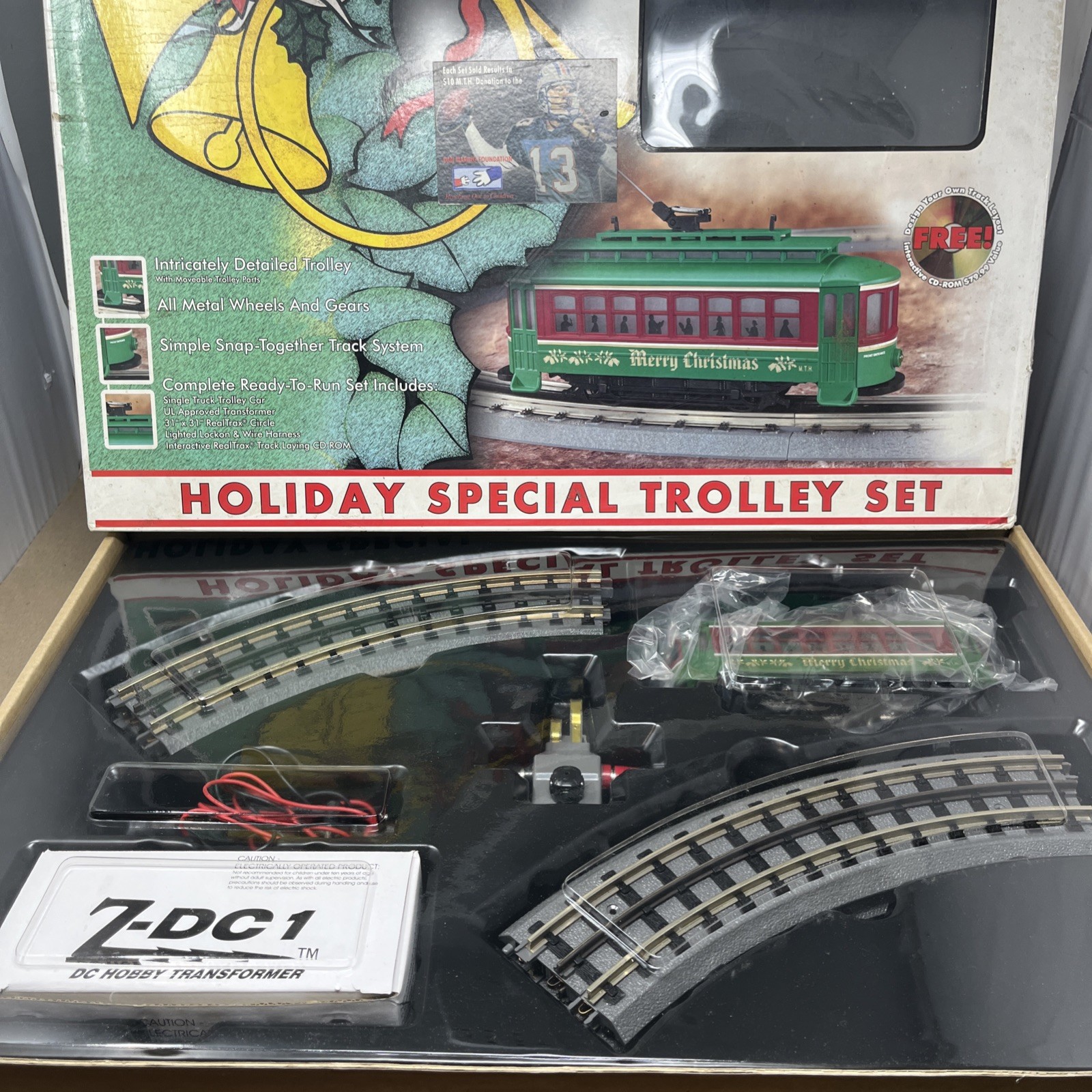 MTH 30-4028-0 Holiday Special Trolley Train Set MIB MTH 30-4028-0 Holiday Special Trolley Train Set MIB